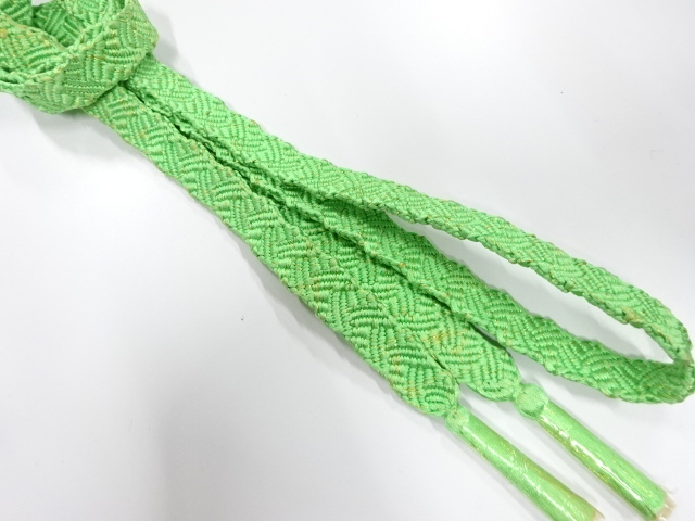 JAPANESE KIMONO / UNUSED HAND-TIED OBIJIME